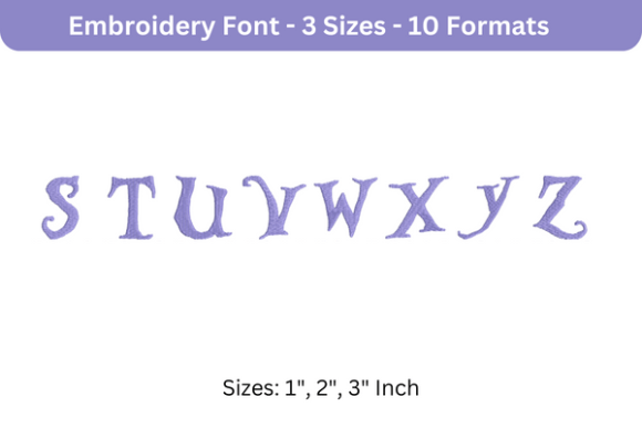AliceFont Uppercase S to Z: A Seasonal Embroidery Design Review