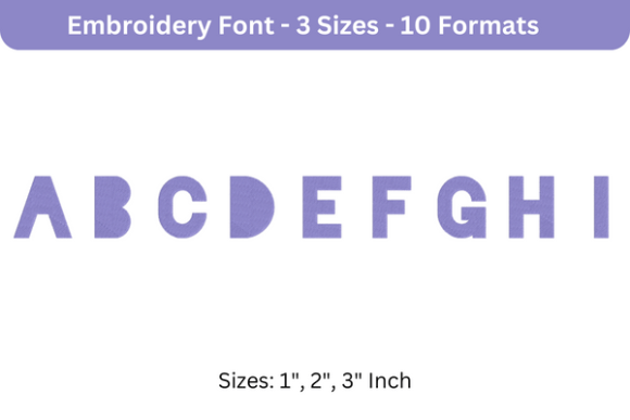 Blackout Font a to I Review for Business Embroidery