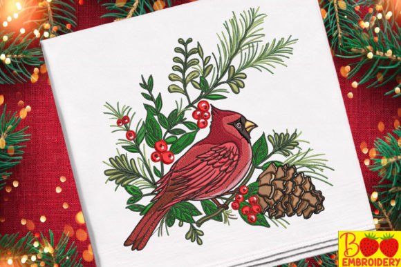 Christmas Red Cardinal on a Tree Embroidery Review