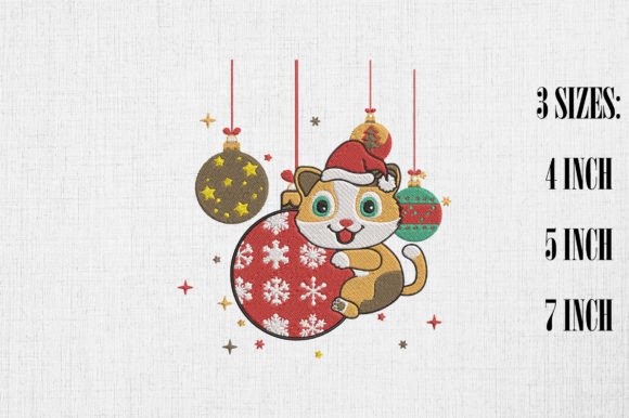 Cute Cat on Christmas Ball Embroidery Review