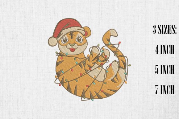Cute Tiger Christmas Lights Embroidery Review