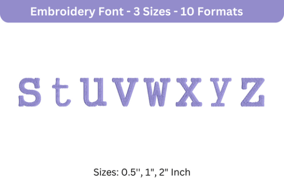 Executive Font Lowercase S to Z
