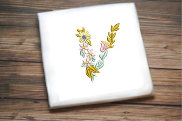 Letter V in Beautiful Flower Embroidery Review
