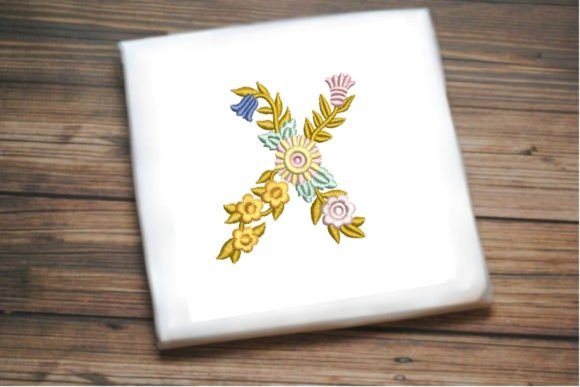 Letter X in Beautiful Flower Embroidery Review