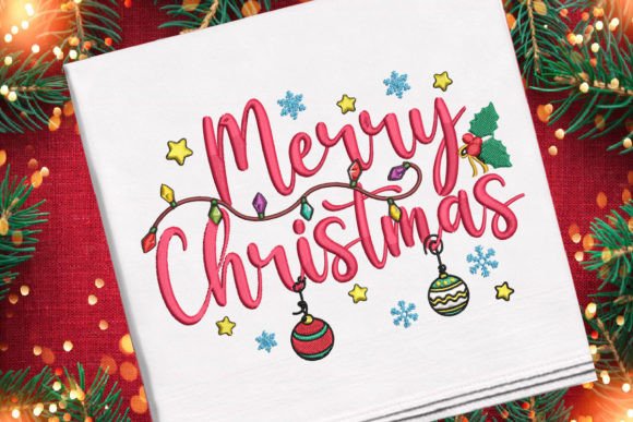 Merry Christmas Lights Embroidery Review