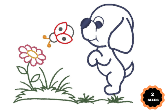 Puppy with Ladybug