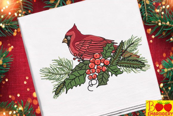 Red Cardinal Bird and Fruit Embroidery Review