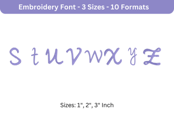 Romantic Font S to Z