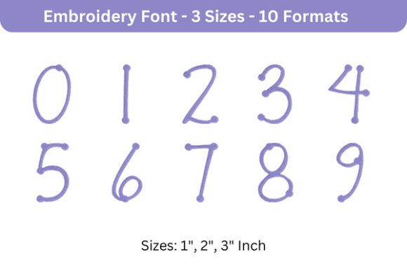 Scrap Girl Dots Font 0 to 9