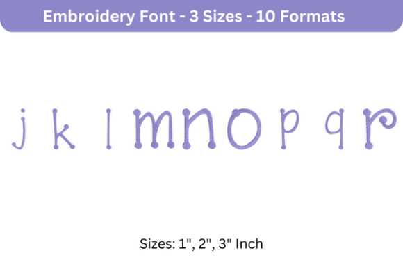 Scrap Girl Dots Font J to R